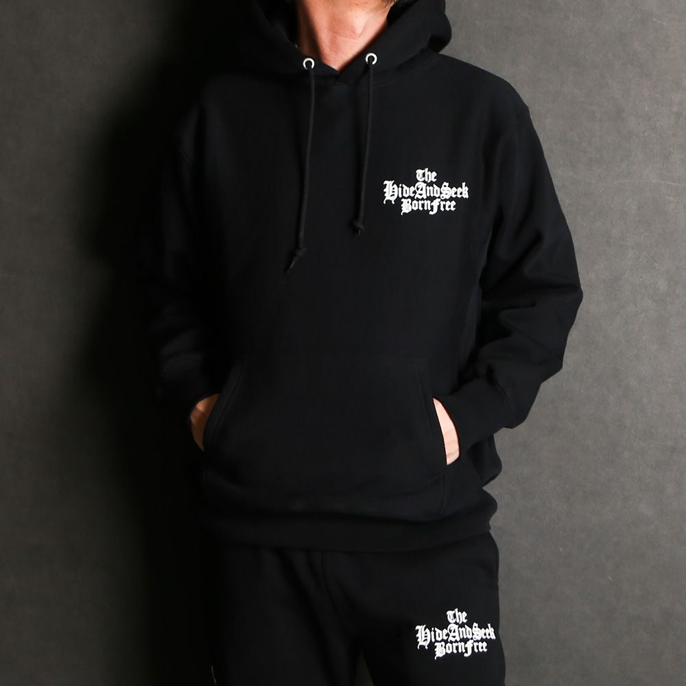 HideandSeek - 【ラスト1点-サイズL】 The H&S Hooded Sweat Shirt - BLK / プルオーバーパーカー /  HC-010524 | chemical conbination