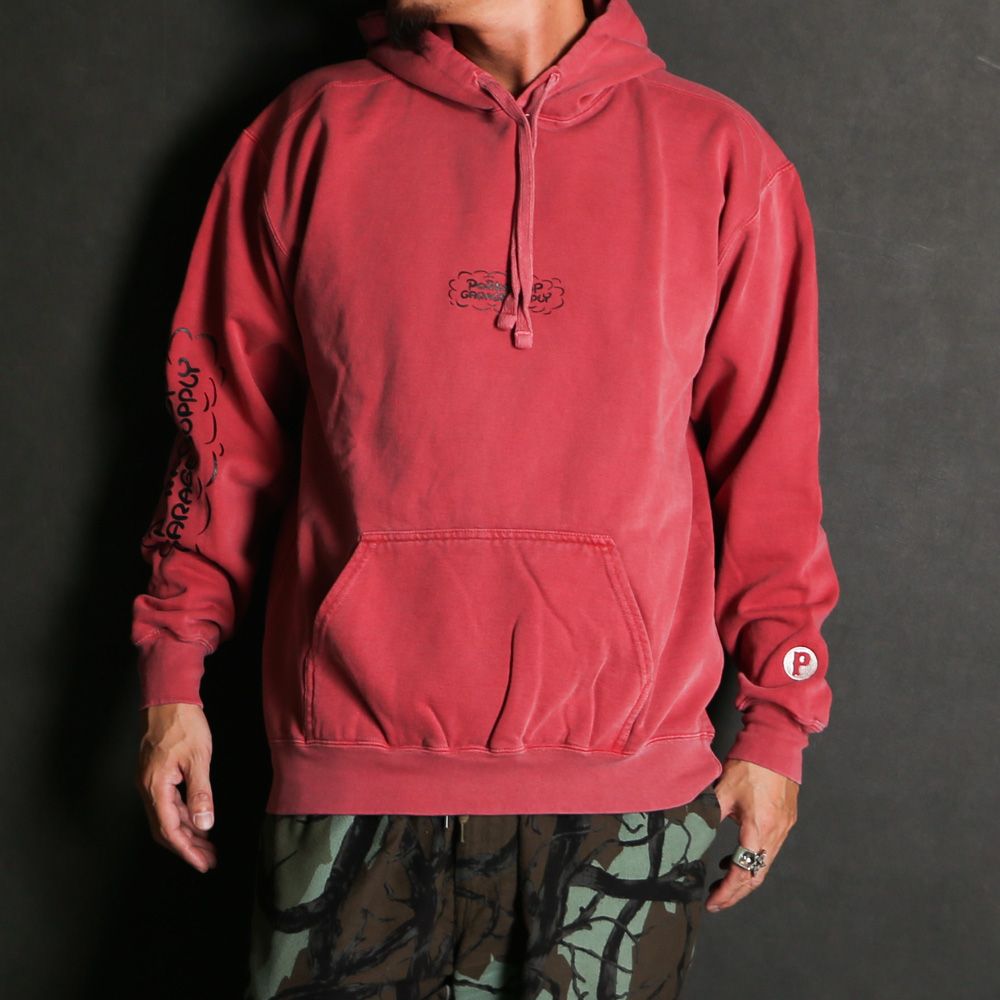 RUNNING LOGO HOODIE - CRIMSON RED / プルオーバーパーカー