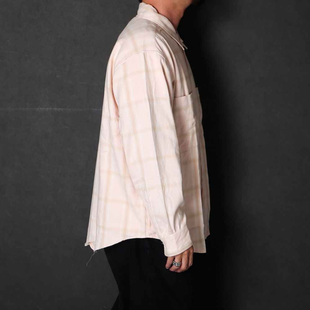 Ombre Check Flannel Shirt - Pink / オンブレチェックフランネルシャツ / SN-628B