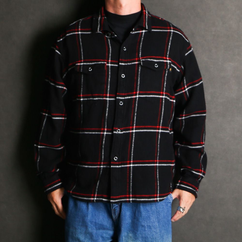 COTTON FLANNEL CHECK SHIRT-  RED / チェックシャツ / 25'RS-0907
