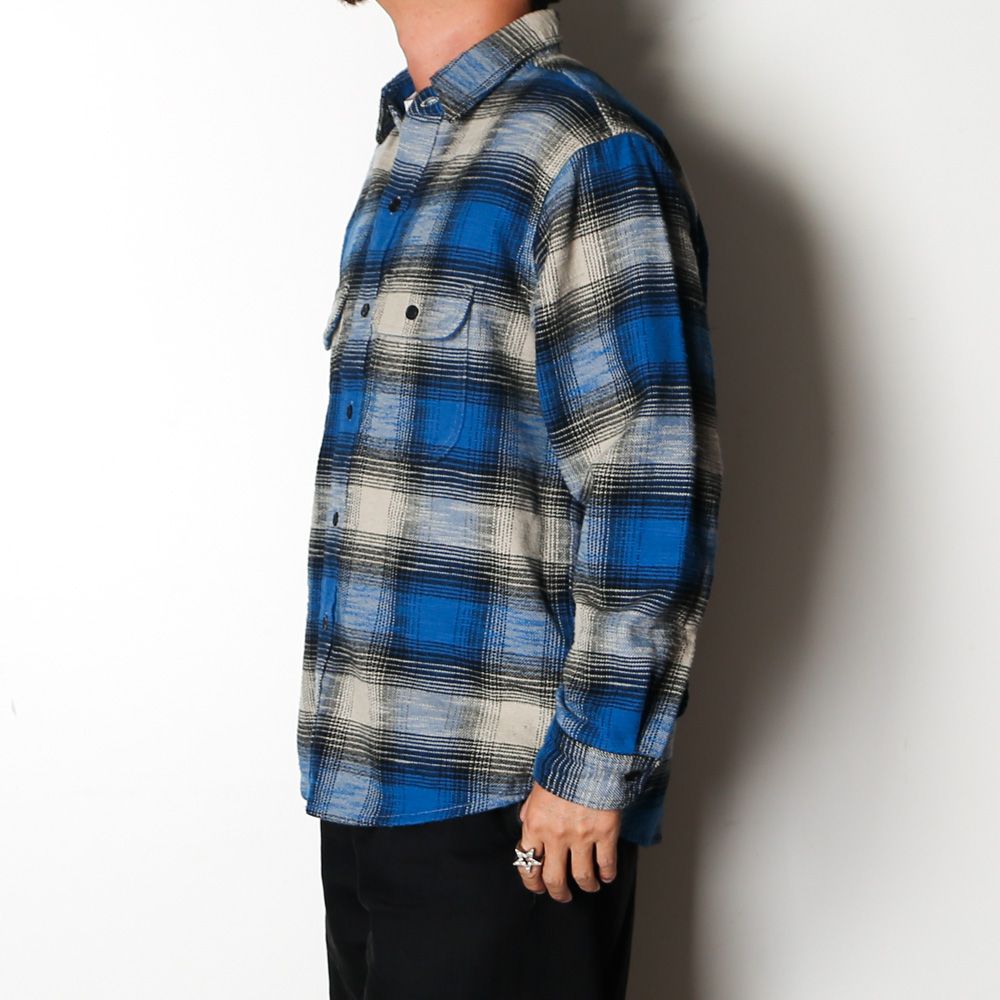 Heavy Cotton Flannel Ombre Work Shirt  - BPT / MDFBF09503
