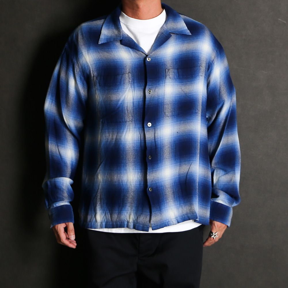 R.Flannel Ombre Open Collar SH - BPT / 2604-5002
