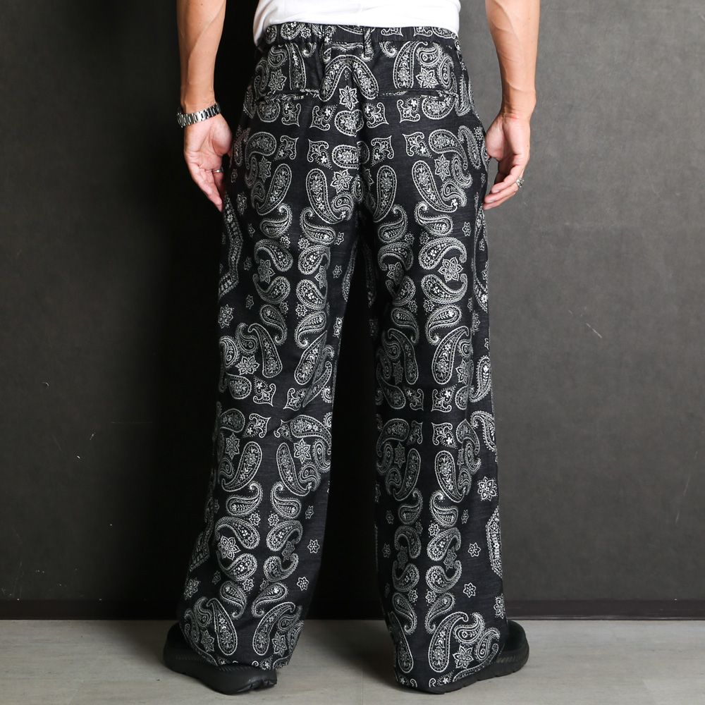 Wide utility trouser - Bandana jacquard / ワイドパンツ - バンダナ ジャガード / SN-537A