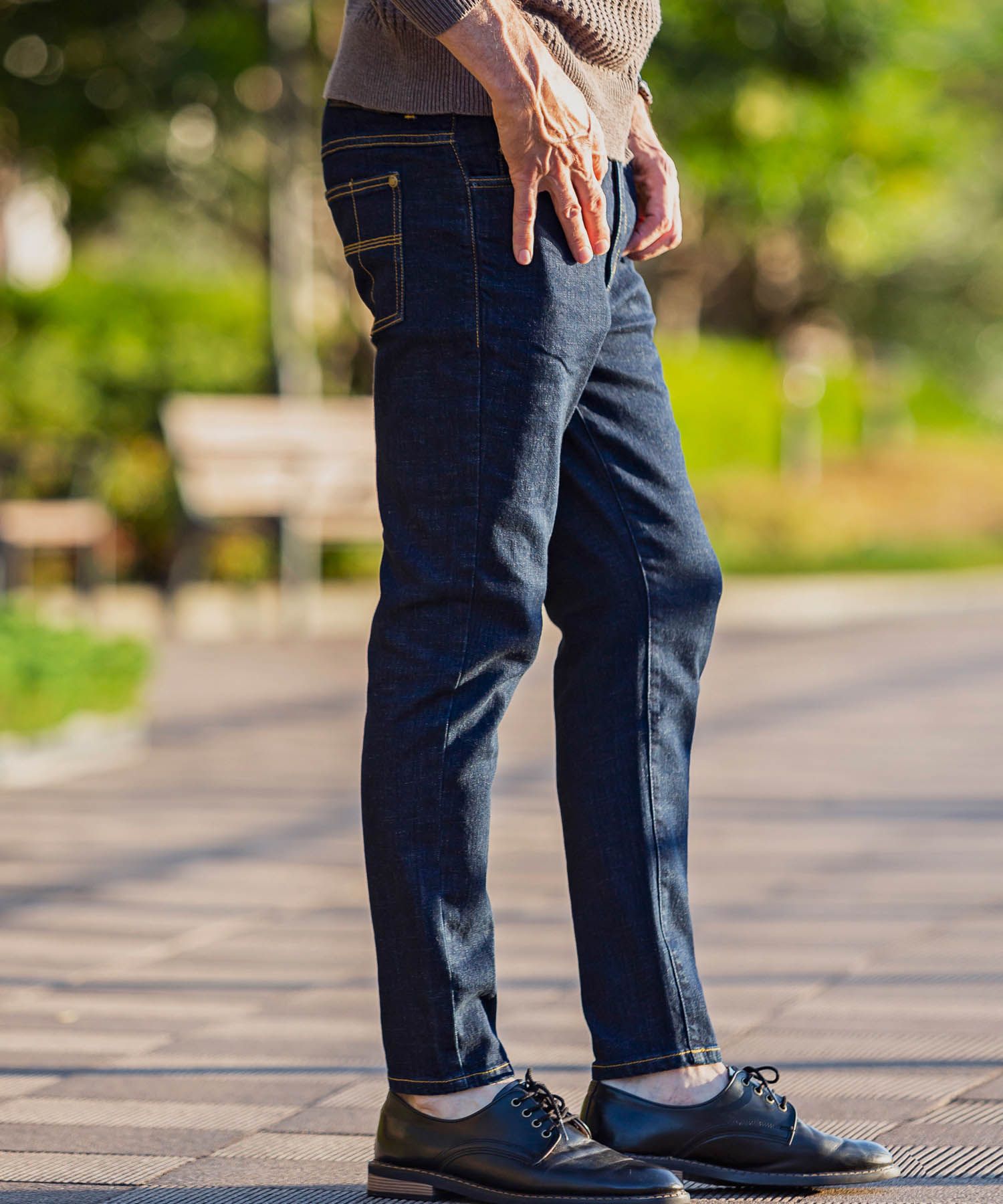 RIGID DAMAGE DENIM PANTS / アンクル ダメージデニムパンツ / USB-21014