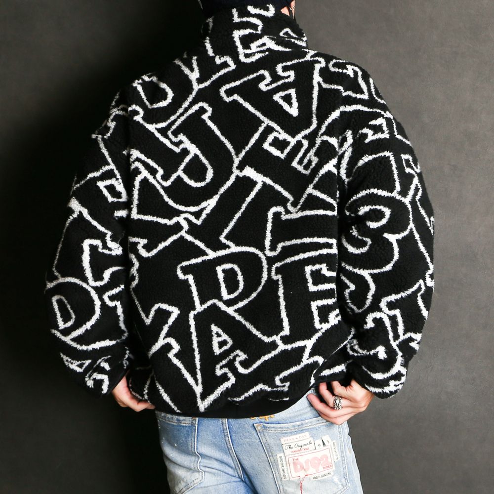 DIAGONAL LOGO BOA JACKET / ダイアゴナルロゴ ボア トラックジャケット / USO-21055