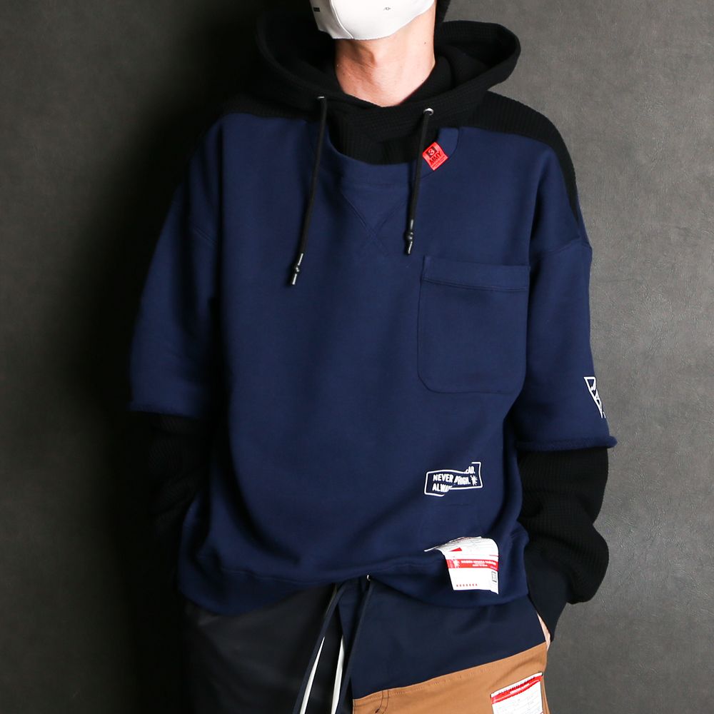 Maison MIHARA YASUHIRO - Half Sleeve Layerd Hoodie / A06HD581 