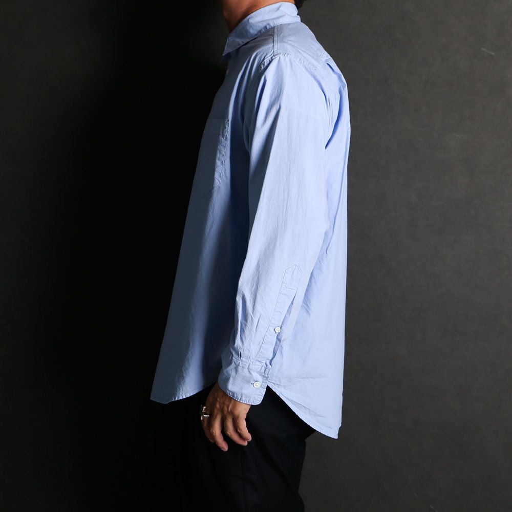 REGULAR COLLAR SHIRT - SAXE / オーガニックコットンシルク120/2タイプライター - レギュラーカラーシャツ / M25C13SH01C