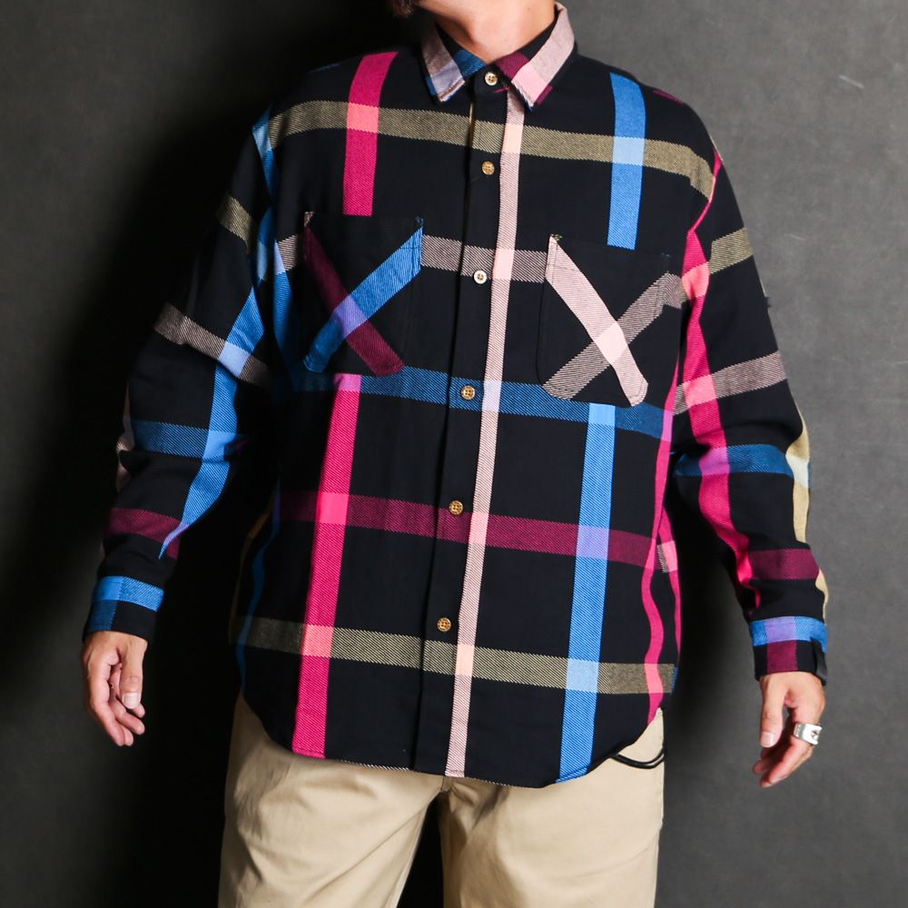 × BIG MAC / SHIRT - NAVY CHECK / 2242-SH31-011 peg