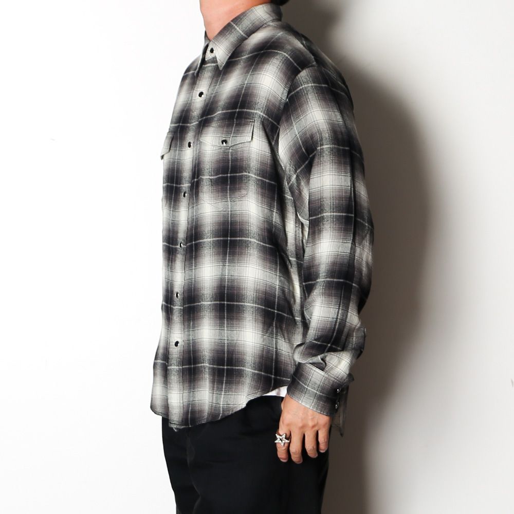 R.Flannel Ombre Western Shirt  - BLT / MDFBF10502
