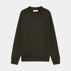 Crew Neck L/S Tee - Dark Olive / スーパー100sウォッシャブルウール天竺 - クルーネック L/S Tee / M26C15CS03C