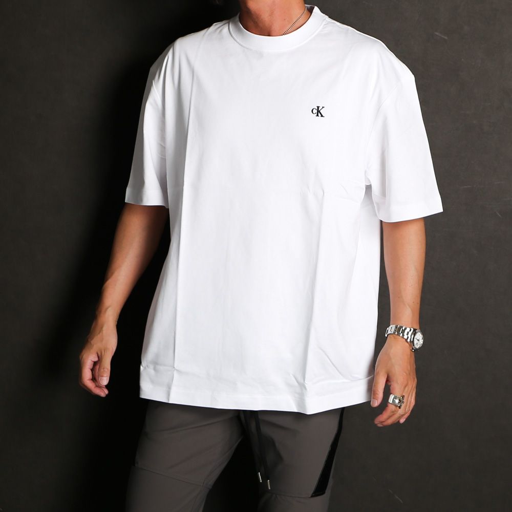 ☆JEANS Hyper Real Slanted CK Tシャツ Calvin Klein Jeans Hyper Real Slanted Erkek Siyah T-Shirt