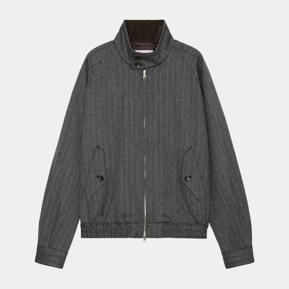 ジャケット・アウター PACS Asymmetry Dog Ear Jacket marka - Dog Ear Jacket - Gray / オーガニックウール撚り杢へリンボン