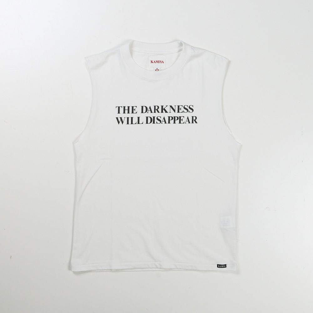 Typography Short N/S Tee T/C - WHITE / ノースリーブ Tシャツ / G16TS094