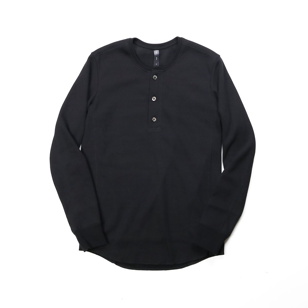 henley long-T(back boa) / ボアフリース ヘンリーネックTシャツ / 7907 lj88s