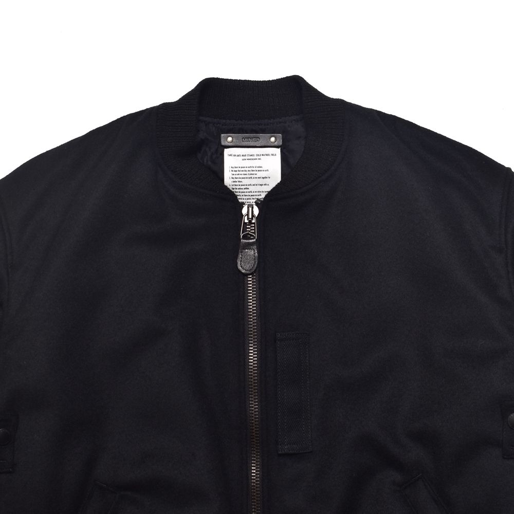 Wool  Melton Bomber JKT - BLK / 2511-9001