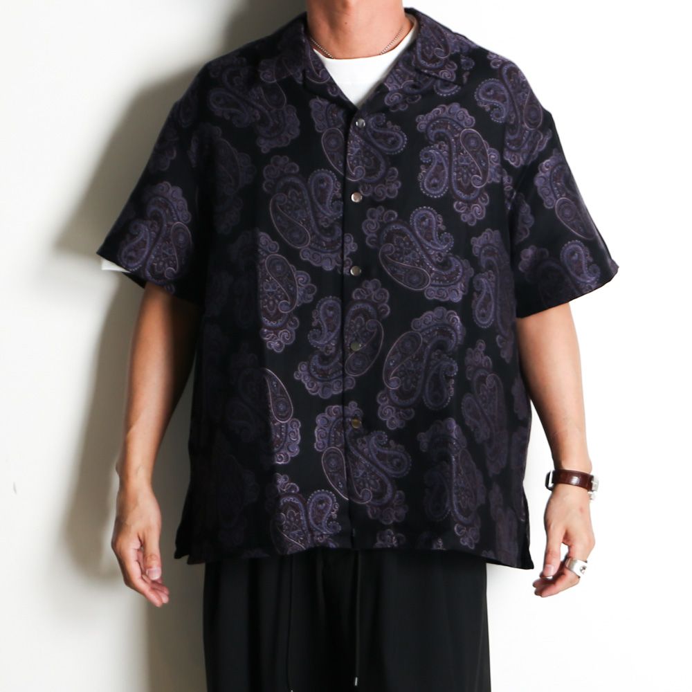 Aloha shirt - Sprinkled paisley jacquard / アロハシャツ - オリジナルペイズリージャガード / SN-614