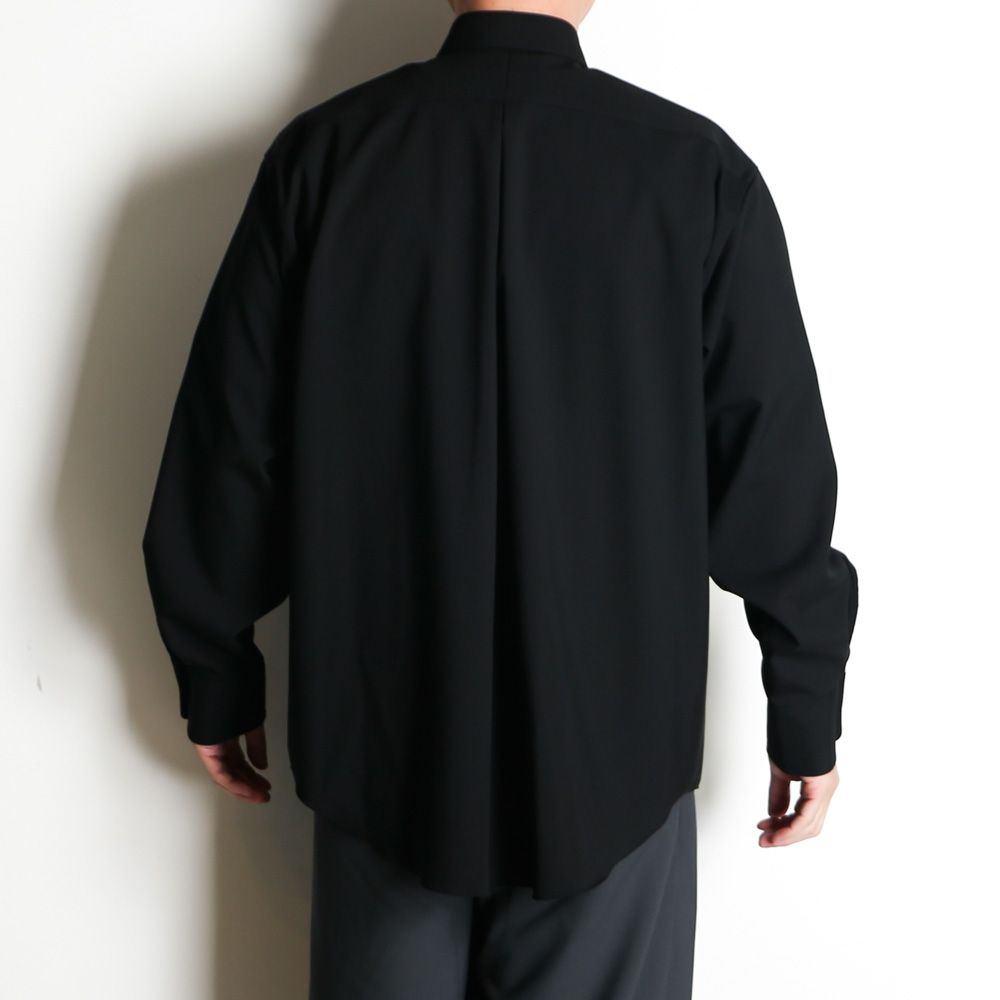 MARKAWARE - COMFORT FIT SHIRT - BLACK / オーガニックウール2/80