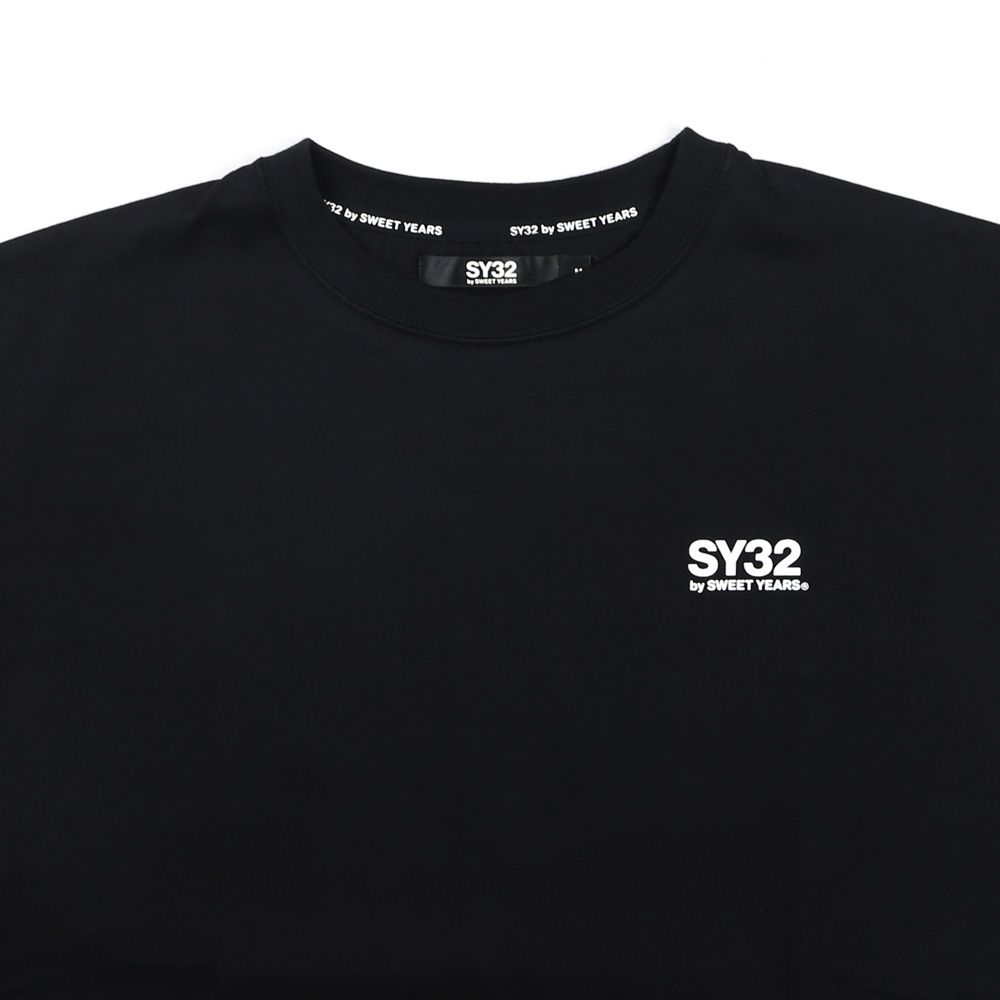 【ラスト1点-サイズS】 BACK SLASH BIG LOGO TEE - BLACK × WHITE / グラフィックTシャツ / 14154J-W