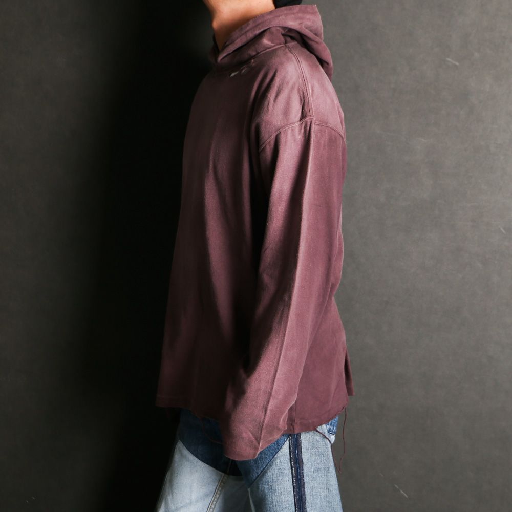 Distressed Light Weight Hoodie - BROWN / ライトウエイト フーディー / G15HD089