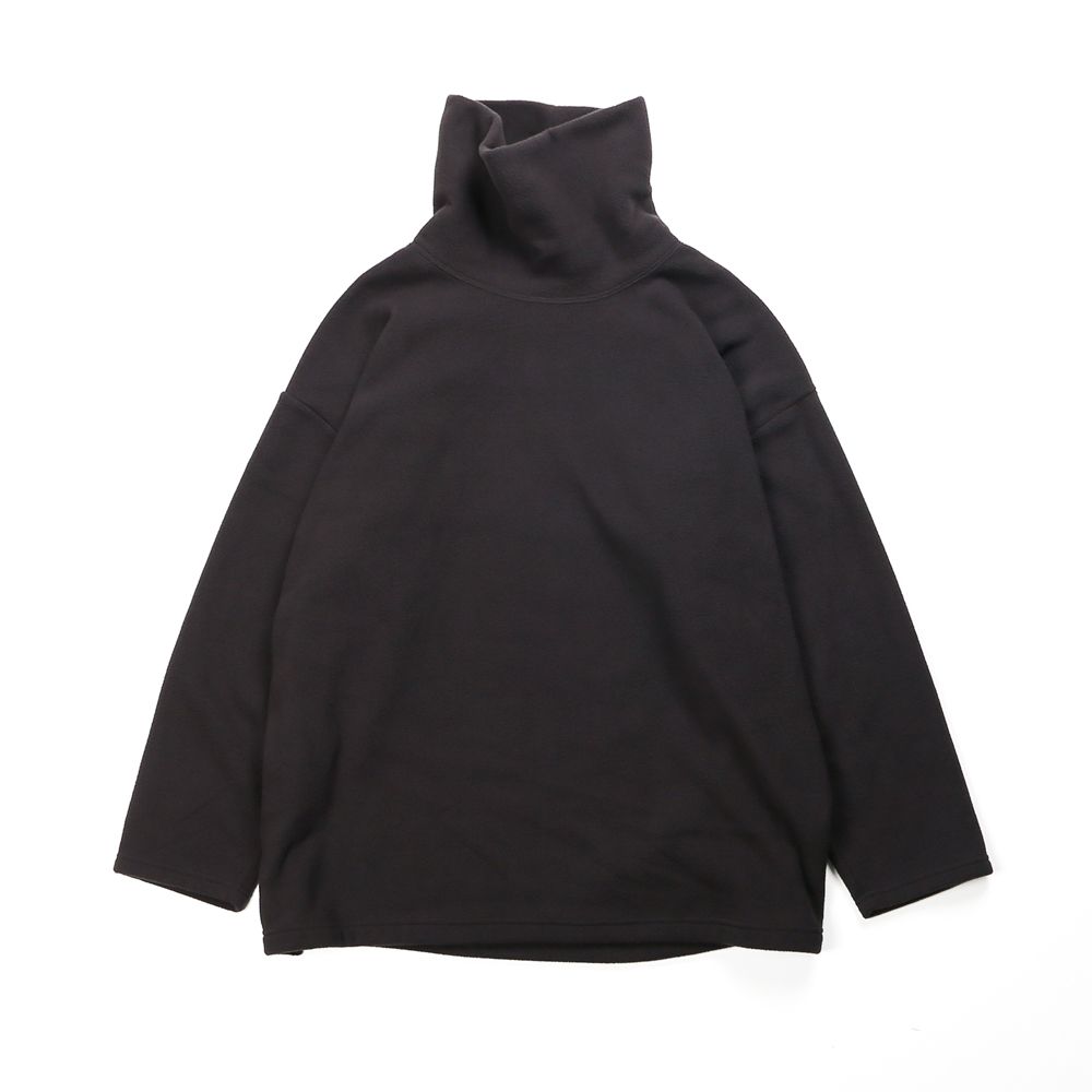 FLEECE HI NECK SIDE VENTS CS / マイクロフリース サイドベンツ カットソー / 180204