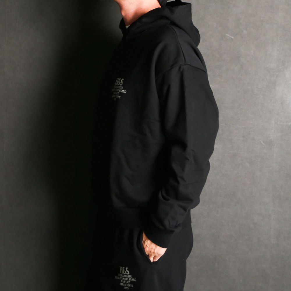 H&S Hooded Sweat Shirt (25aw) - BLK / プルオーバーパーカー / HC-100625