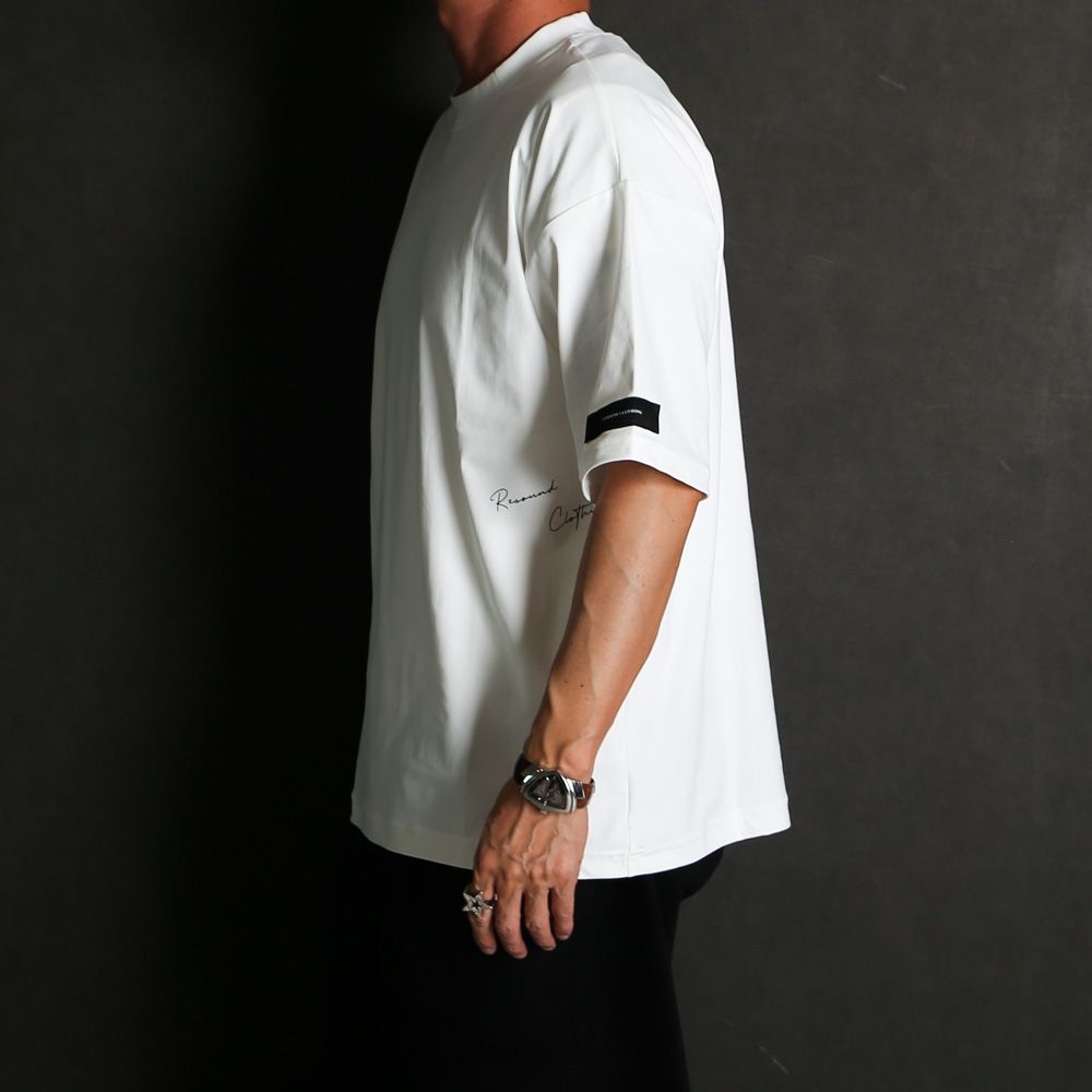 SIDE RC OVER TEE - WHITE / オーバーサイズ ナイロンTシャツ / RC39-T-004
