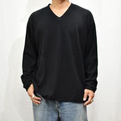 ウールカシミアニット Vネック （BLACK）