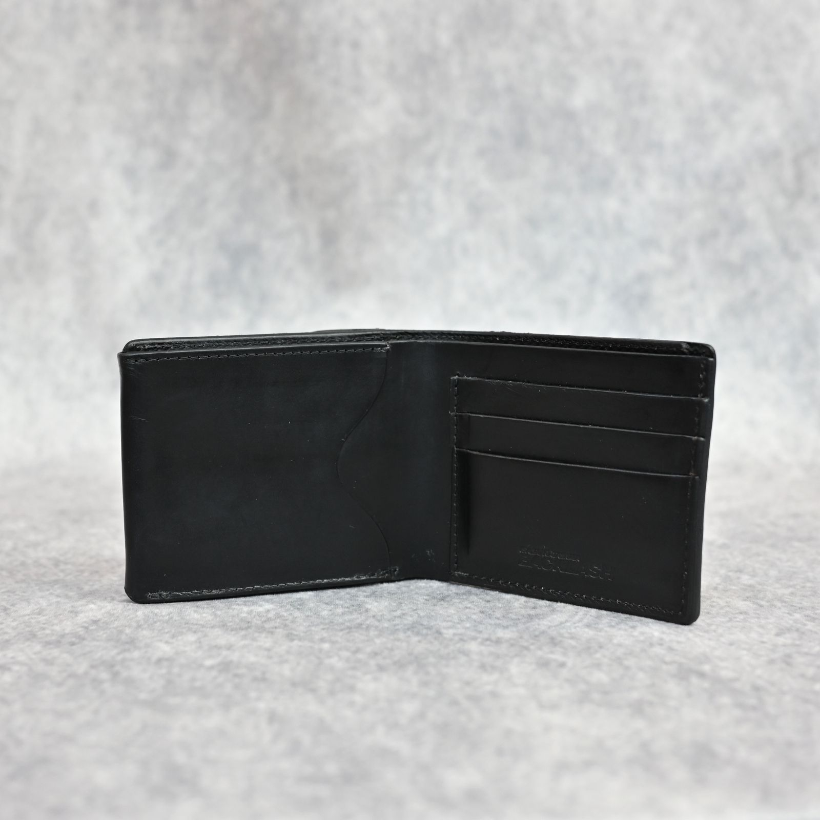 ホーウィンクロムエクセル 二つ折り財布 （BLACK）｜894-01