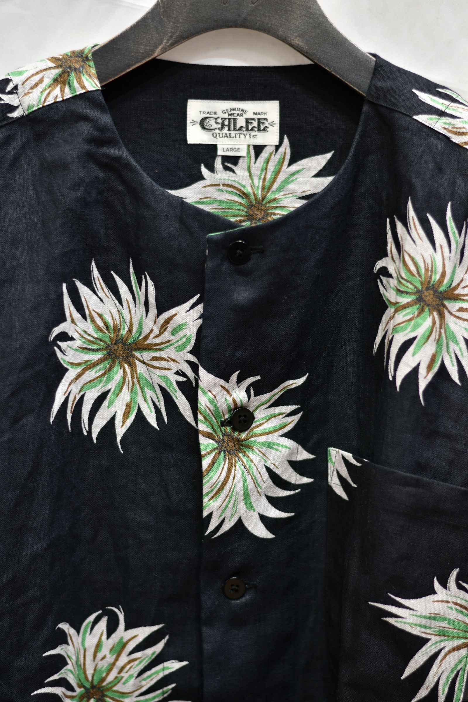 【未使用】CALEE キャリー 生成り ノーカラー 七部丈 シャツ XL 1058003465493137_01_3602.jpeg