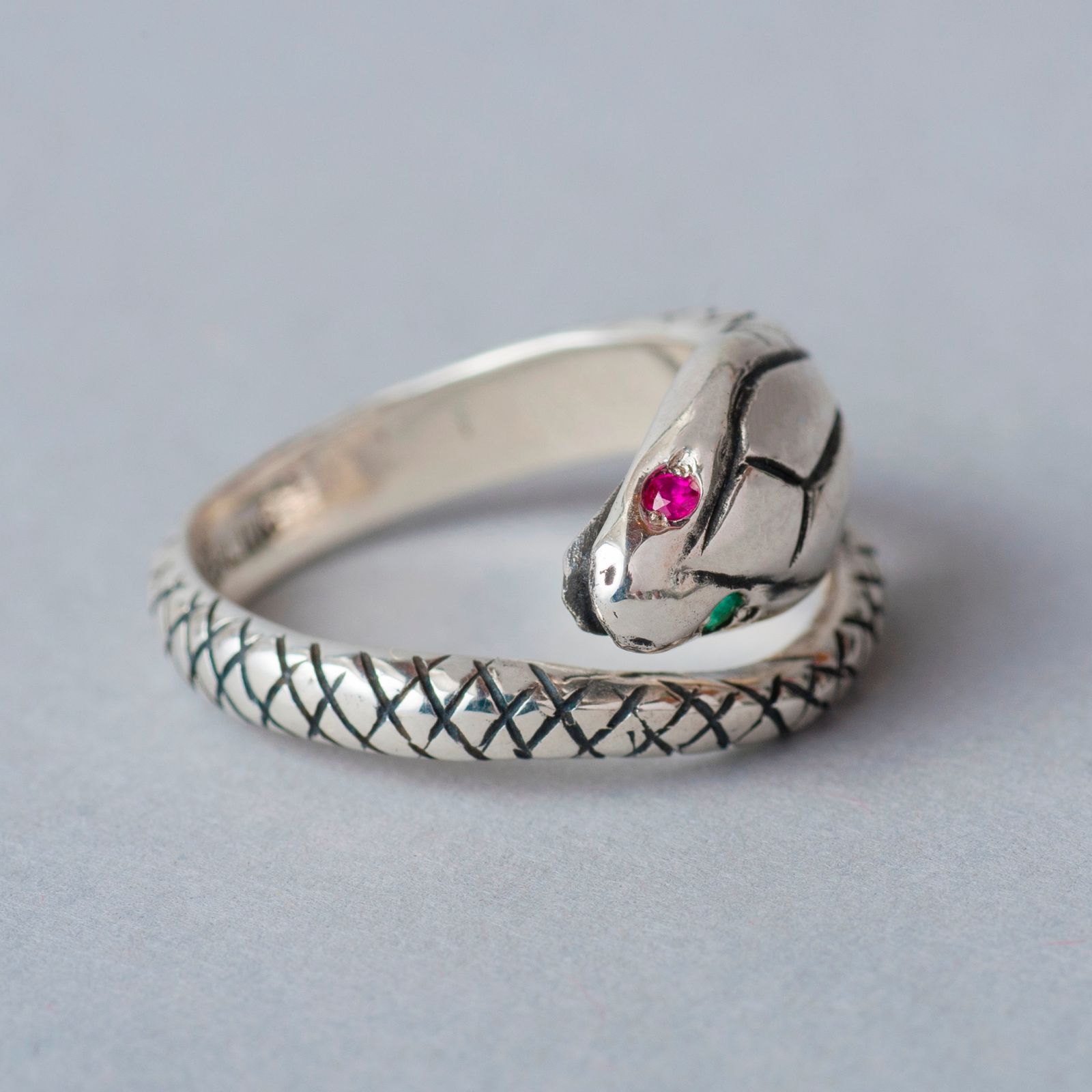 Silver925 Pinky Ring "SNAKEHEAD" (SILVER) / ピンキーリング