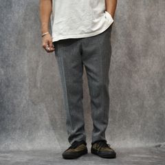 VINTAGE TYPE HERRINGBONE SLACKS (CHARCOAL)｜ヘリンボーン スラックス｜CL-25AW032