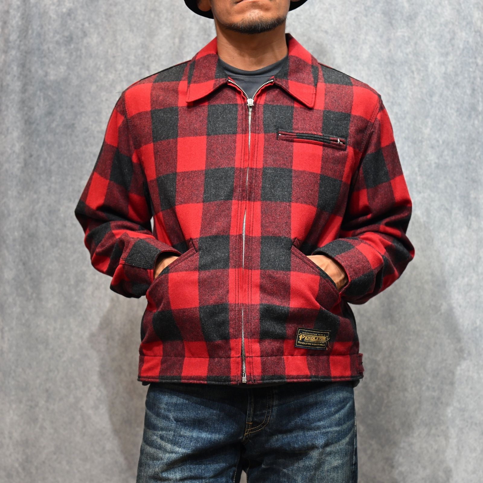 PENDLETON W.Plaid Zipup Work JKT （RPT）｜ペンドルトン ジップアップ ワークジャケット｜MND-PDL801