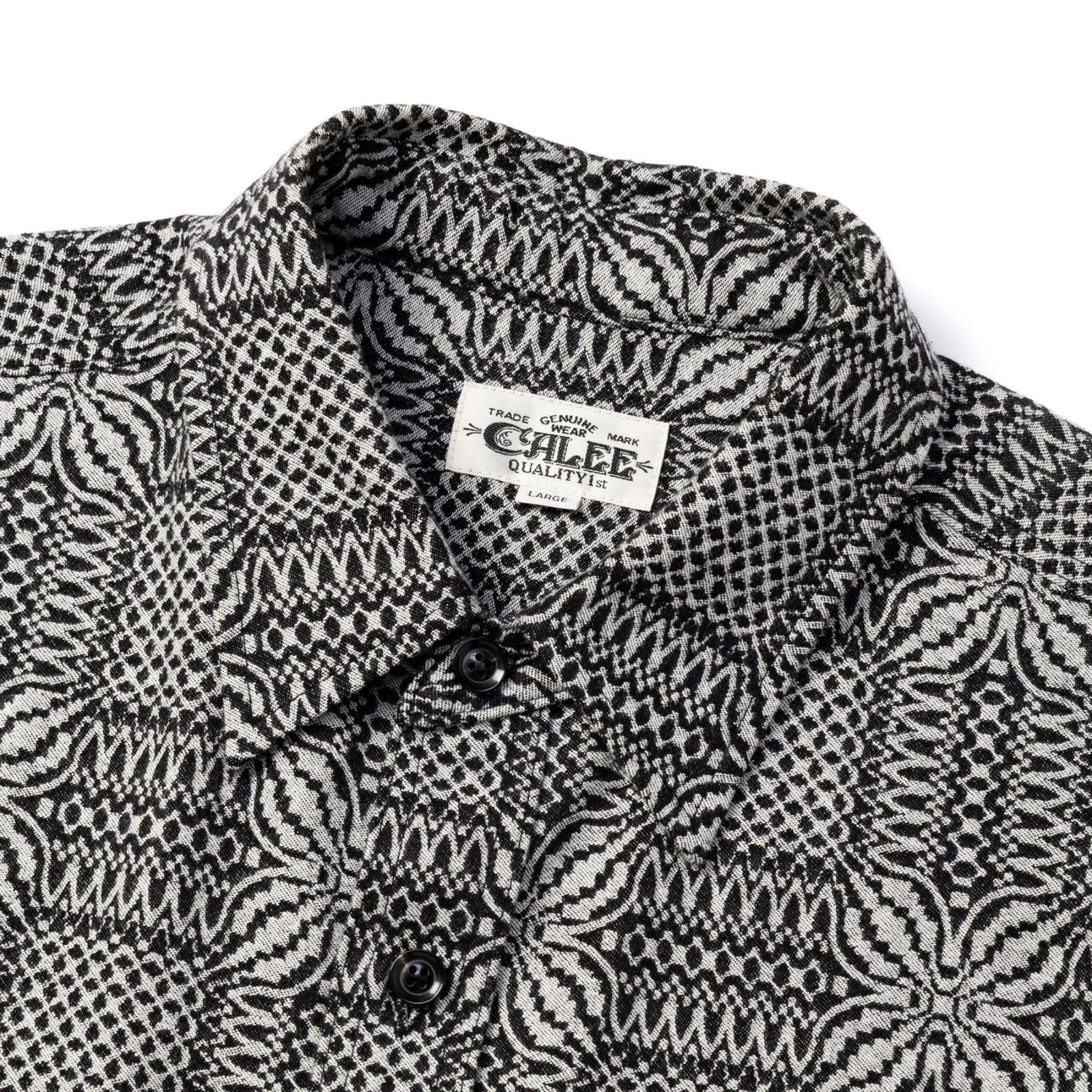 JACQUARD L/S SH (BLACK)｜ジャガード織り 長袖シャツ｜CL-26AWJQ004