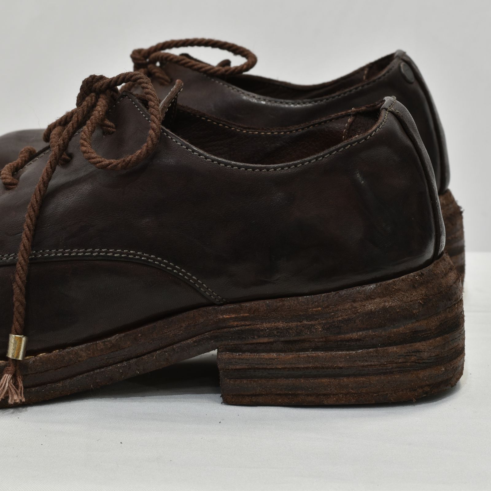HORSE LEATER DERBY 2# LINED #LEATHER SOLES （BROWN）