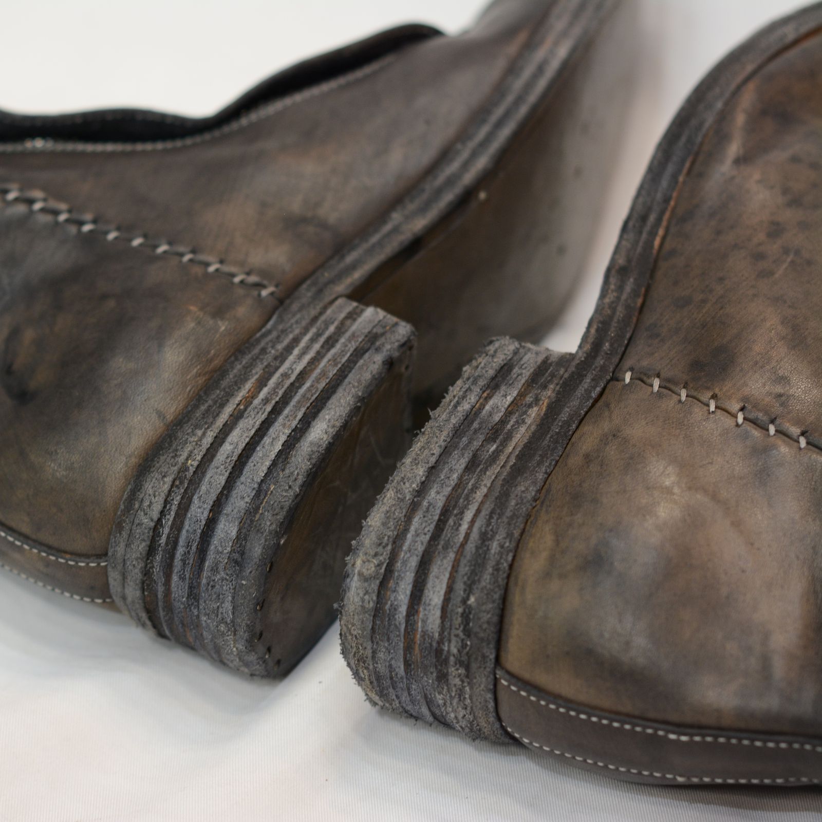 HORSE LEATHER WF-1 WRAP FRONT W/ZIP LINED LEATHER SOLES