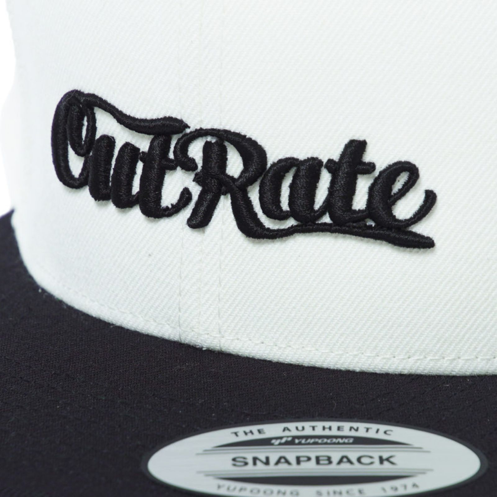 CUTRATE LOGO EMBROIDERY B.B CAP (NATURAL/BLACK)｜ロゴ刺繍 ベースボールキャップ｜CR-26SS004