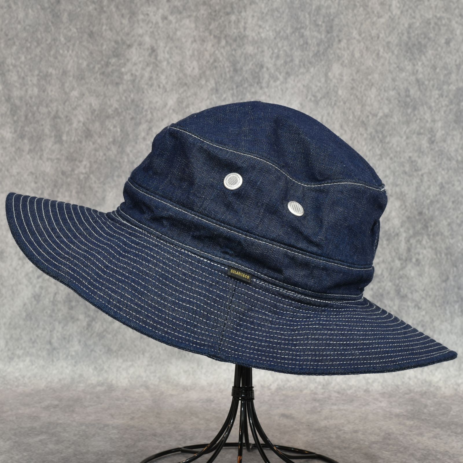 8oz Denim Jungle Hat "BARNES" (ONE WASH)｜ジャングルハット｜Y01007