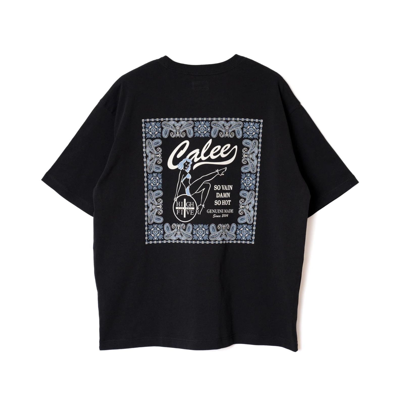× HIGH FIVE FACTORY CAL RETRO GIRL BANDANNA TEE (BLACK) / × ハイ ファイブ ファクトリー レトロガール バンダナ Tシャツ