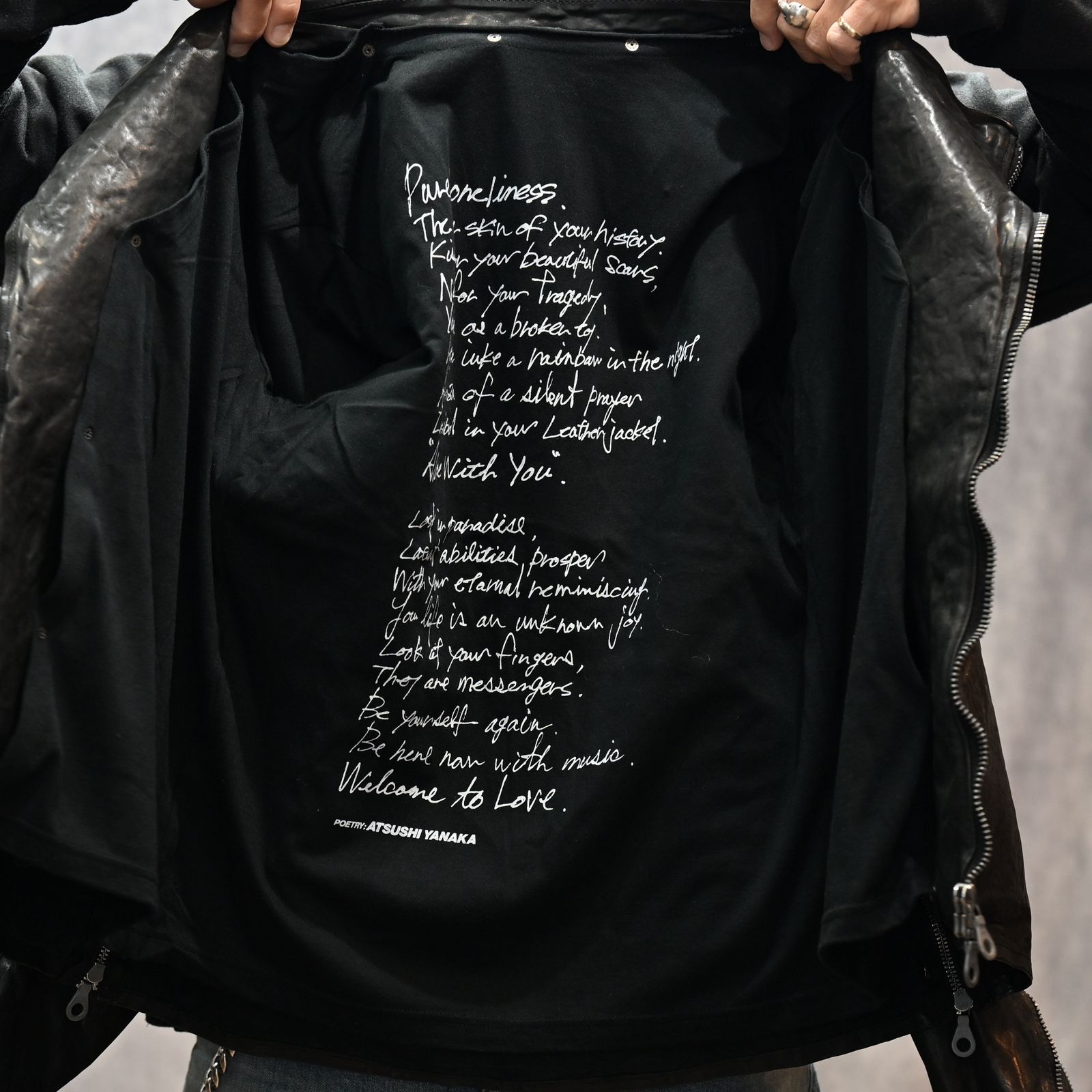 イタリーショルダー製品染め ダブルライダース （BLACK）｜1254-02