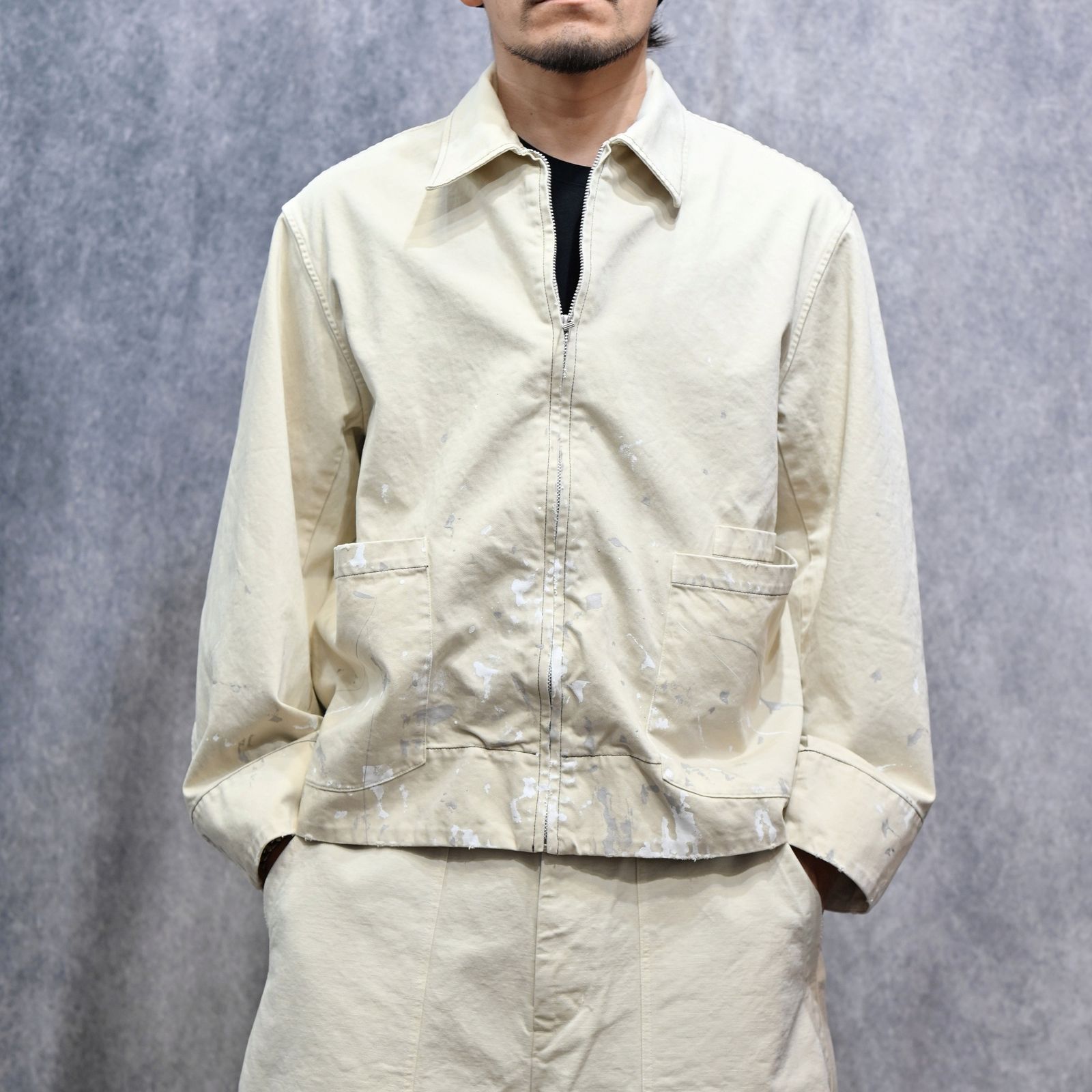 FULL ZIP CHINO BLOUSON (OFF WHITE / オフホワイト) チノブルゾン｜2601013