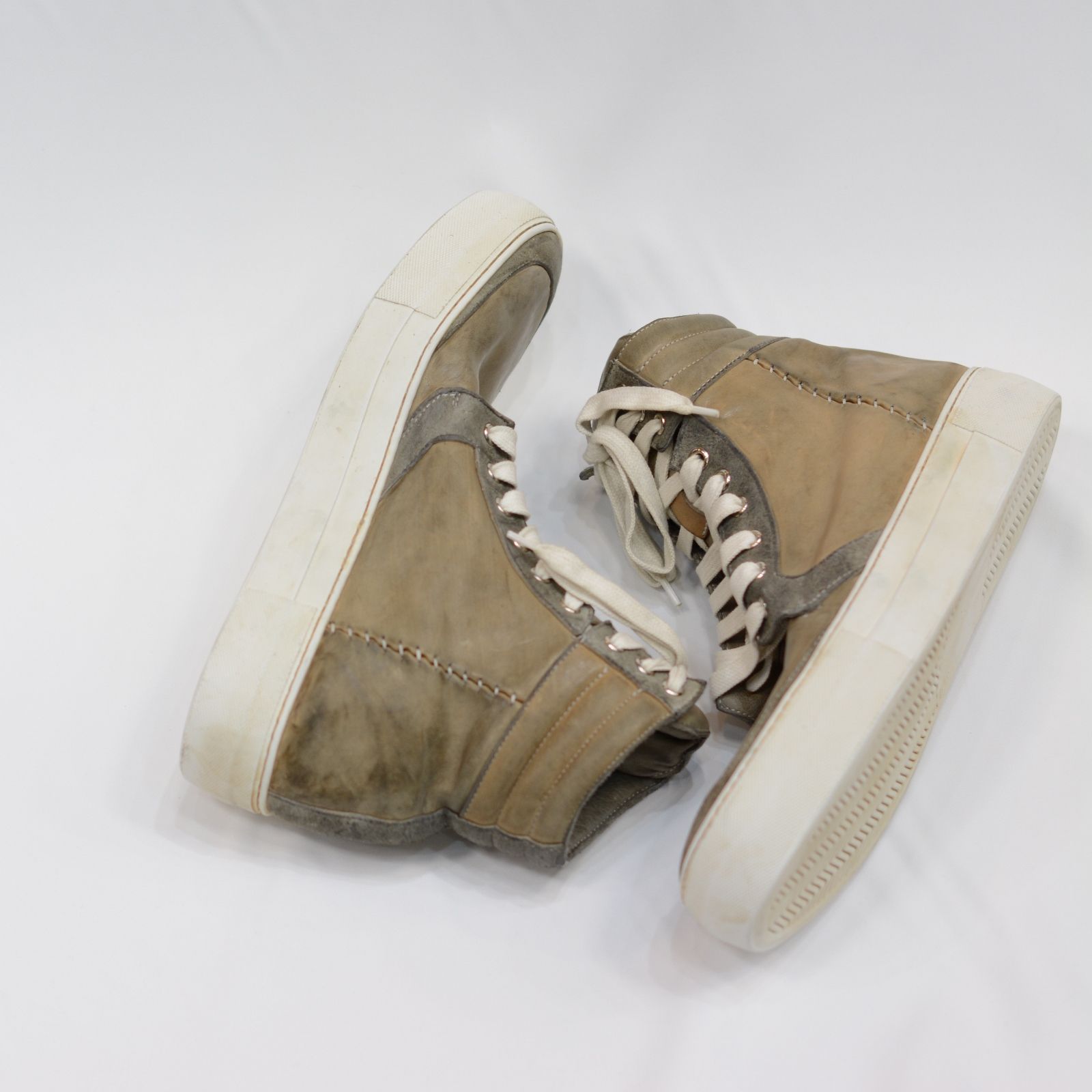 HORSE LEATHER HI CUT BB-1 LINED HI RUBBER SOLES PIECE DYED