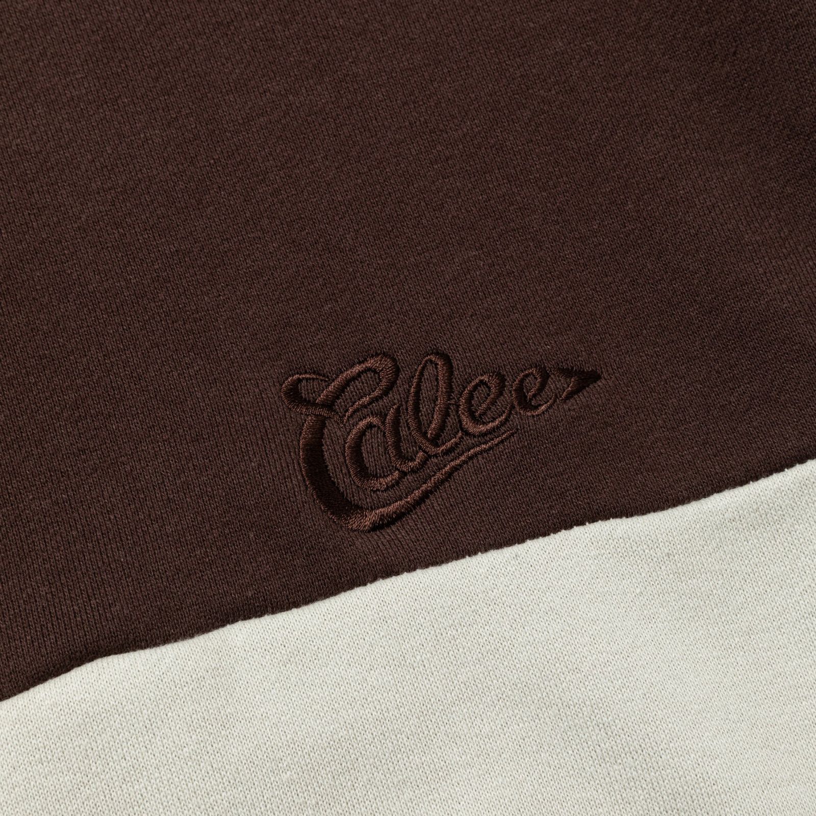 BICOLOR CREW NECK SW (BEIGE / BROWN) / バイカラー クルーネック スウェット トレーナー