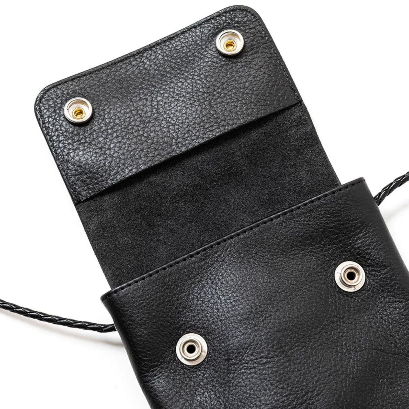 STUDS LEATHER SHOULDER POUCH (BLACK) / スタッズレザー ショルダーポーチ