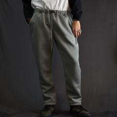 MULTI WAY DOUBLE KNIT RELAX PANTS (BLUE / GRAY) / ダンボールニット リラックスパンツ