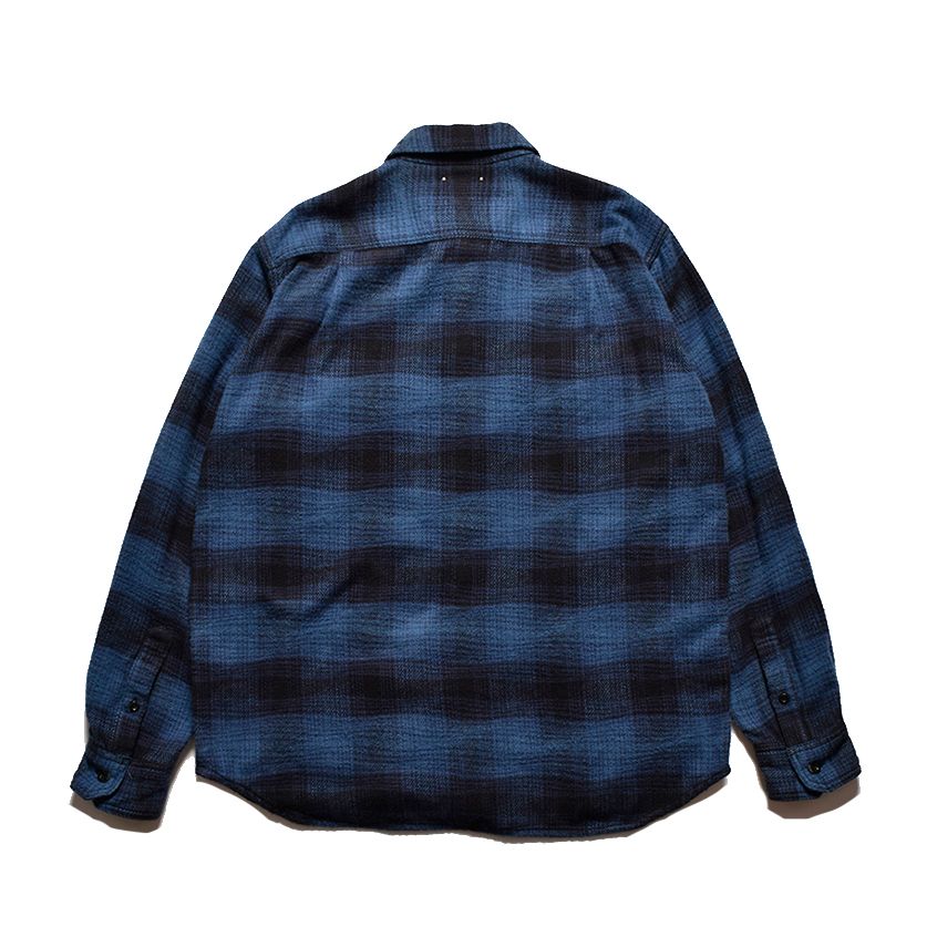 Distortion Ombre Check Flannel Over SH （BPT） /  オンブレーチェック シャツ （ブルー） 2410-5001