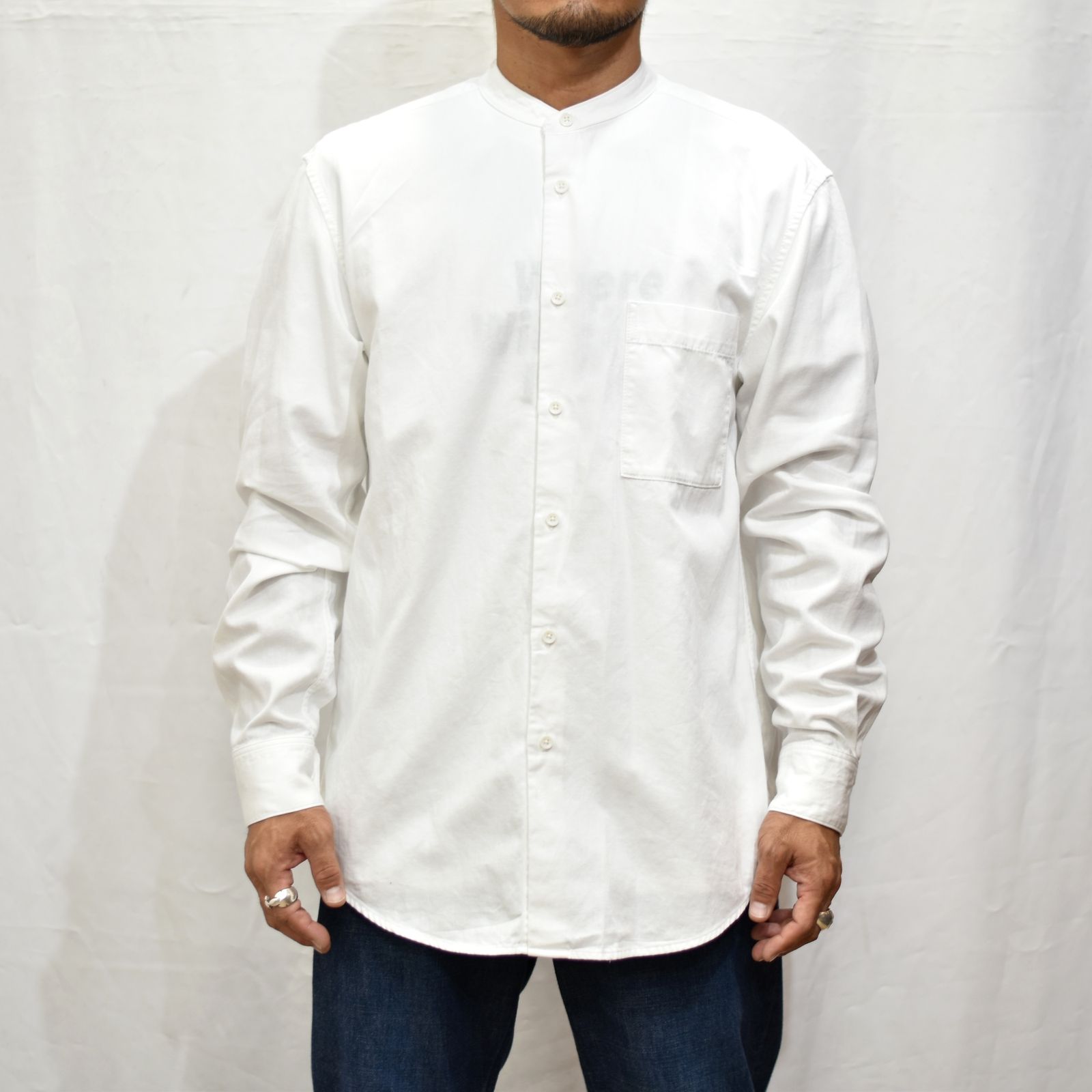 Band Collar OG. Denim Long SH (WHT)