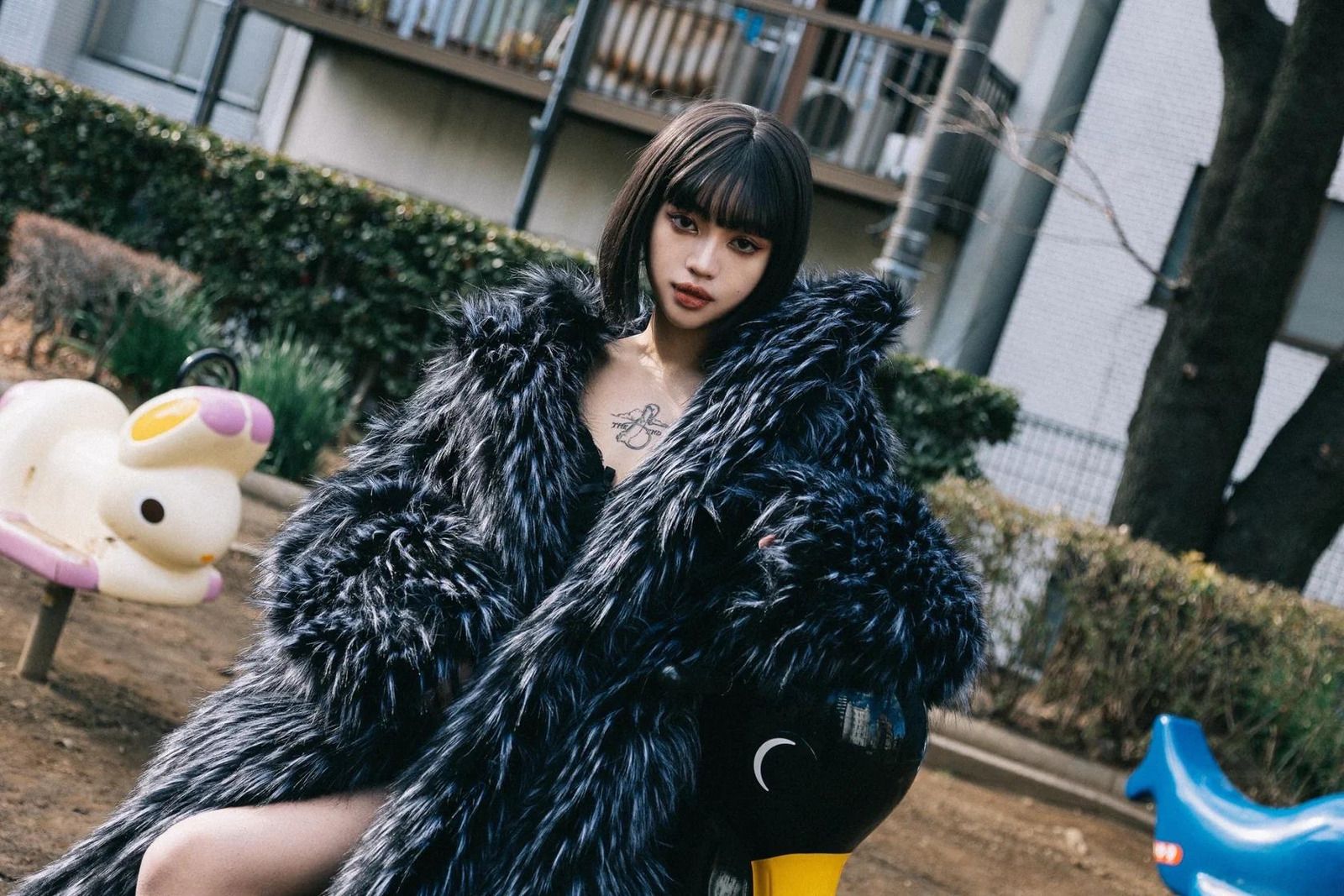YETI FUR COAT (BK) / イエティ ファーコート