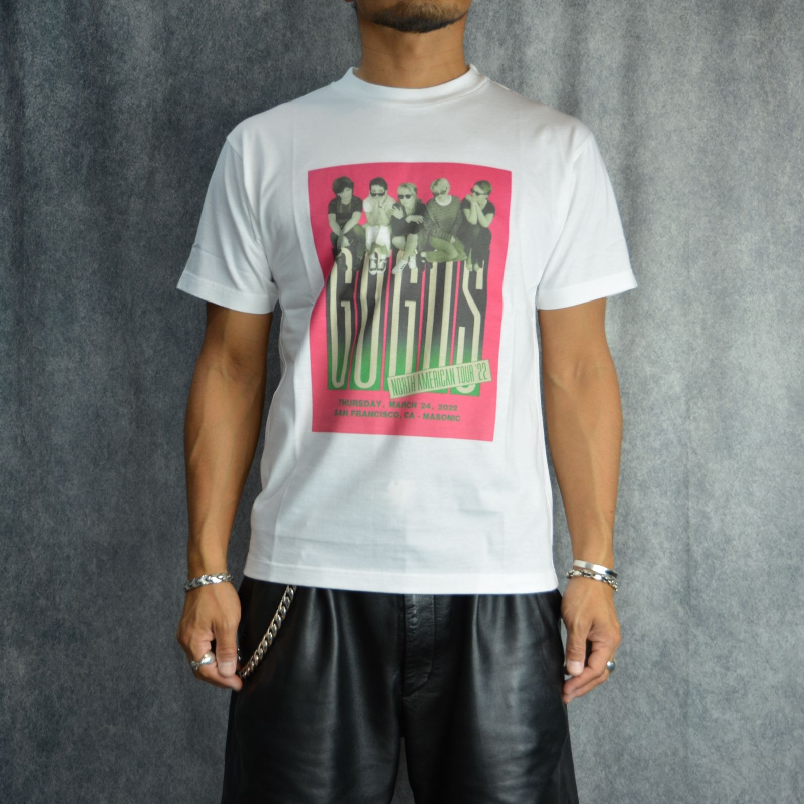 GO-GO'S "NORTH AMERICAN TOUR" Print Crewneck T-SH （WHT） / プリント Tシャツ （ホワイト）