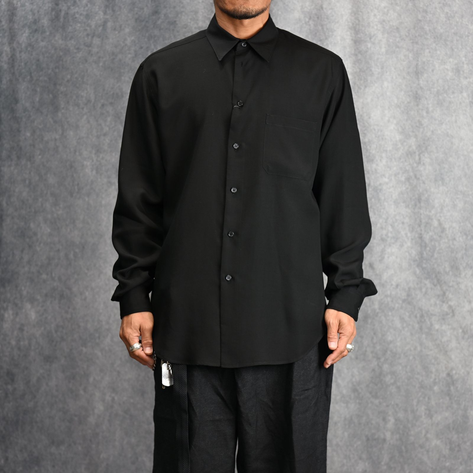SUIT CELLULOSE POPLIN CDH BASIC SHIRT （BLACK） / ベーシック シャツ （ブラック） HP-B83-250-2-03
