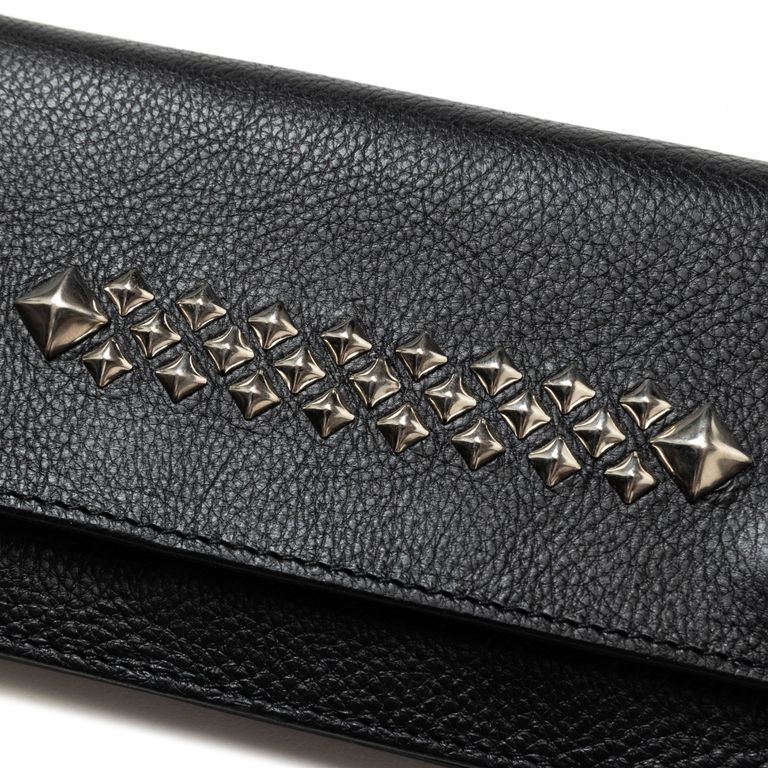 CALEE - STUDS LEATHER LONG WALLET (BLACK) / スタッズ レザー CALEE - STUDS LEATHER LONG WALLET (BLACK) / スタッズ レザー
